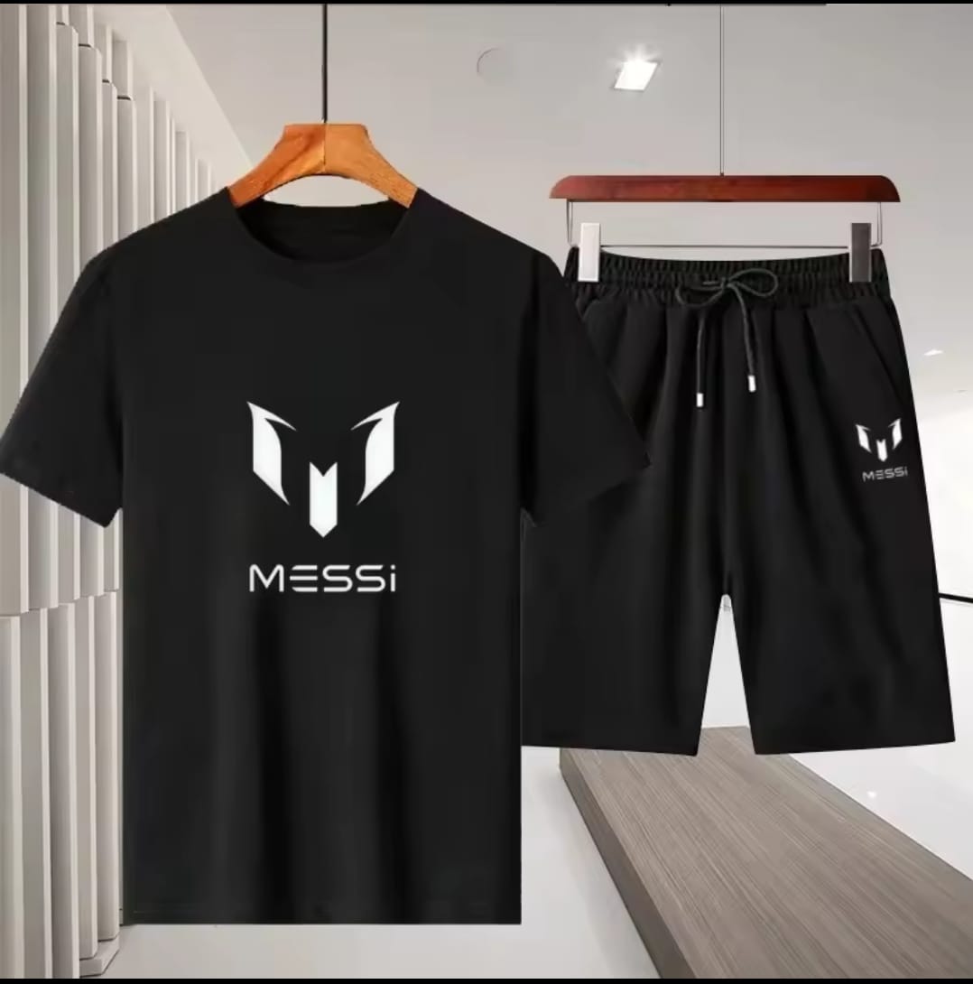 Men's Mesh T-Shirt with Short Pant, 160 GSM Two-Piece, 6 Colours
