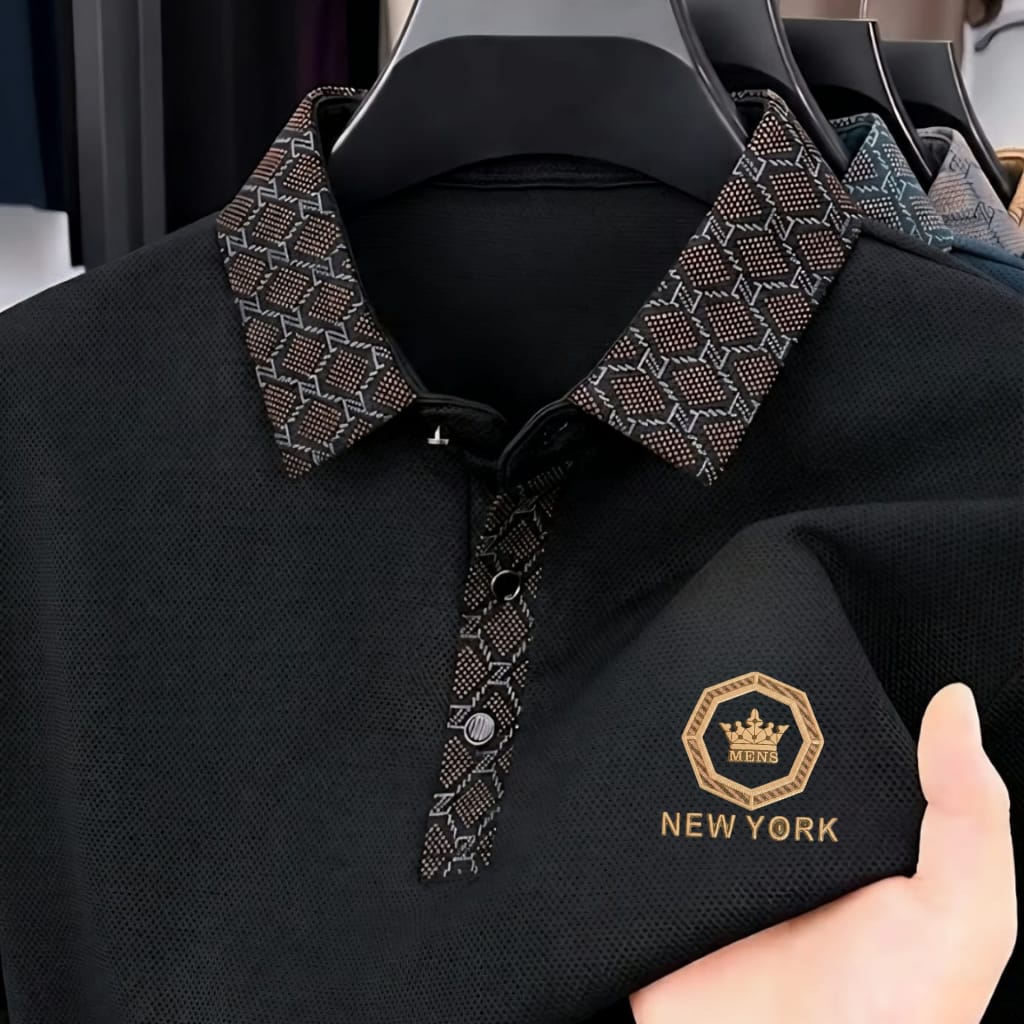 Men's PK Cotton Sticker Logo Polo Shirt, 6 Colour Choices