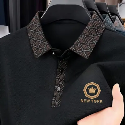 Men's PK Cotton Sticker Logo Polo Shirt, 6 Colour Choices