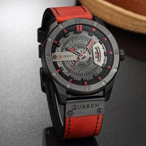 CURREN 8301 Men’s PU Leather Quartz Watch