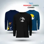 3 pcs Full Sleeve T-Shirt Combo