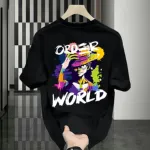 Pure Cotton DTF Print Drop Shoulder Tee for Men and Women