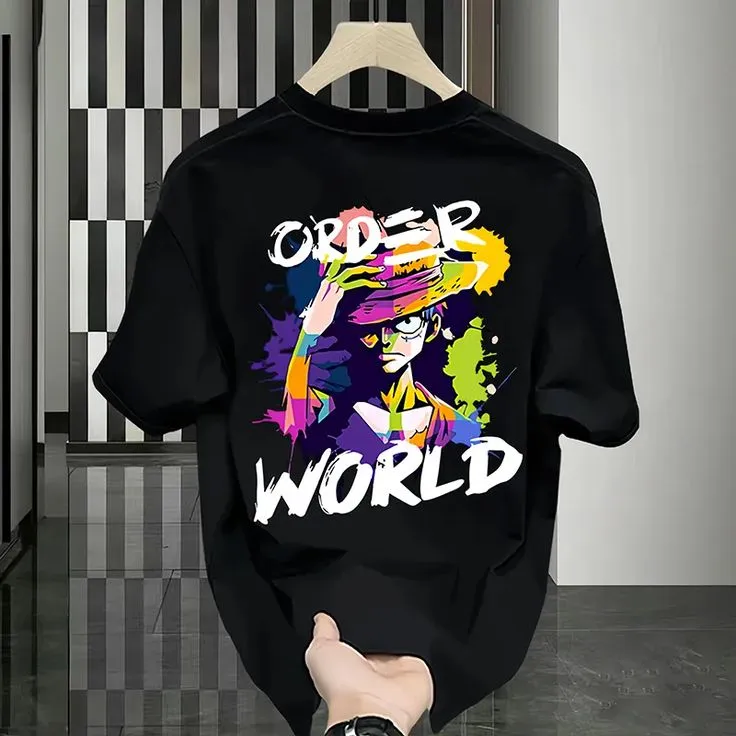 Pure Cotton DTF Print Drop Shoulder Tee for Men and Women