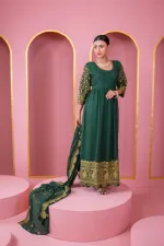 Georgette Embroidered Lehenga Set, 18 Inch Blouse, 44 Inch Gown