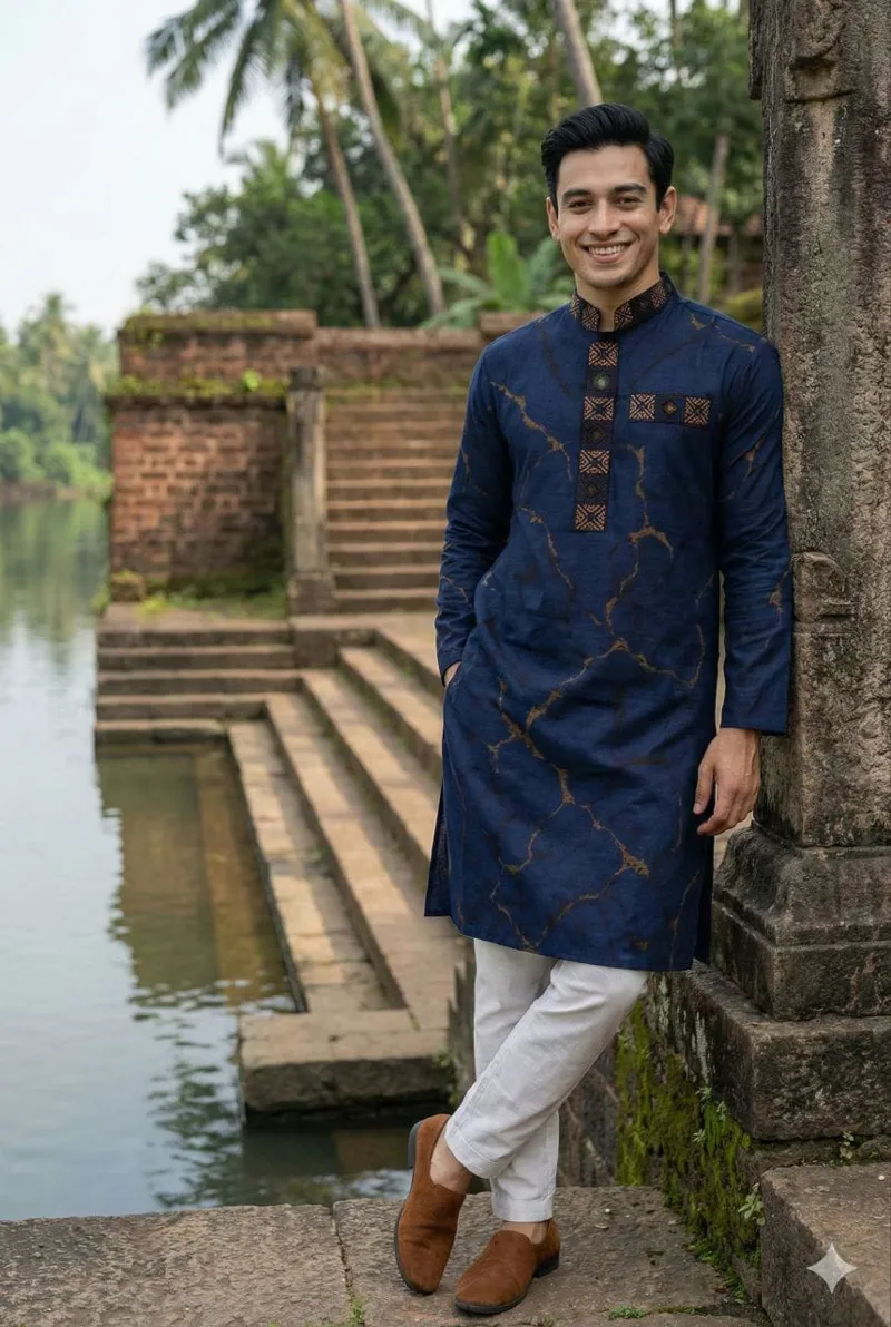 Men's Micro Fabric Panjabi, Sizes 40 to 46 (M to XXL)