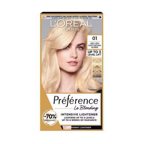 Loreal Hair Color Preference - 01 Very Very Light Natural Blonde (Belgium)