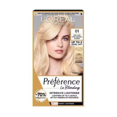 Loreal Hair Color Preference - 01 Very Very Light Natural Blonde (Belgium)