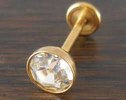 Elegant Gold Plated Crystal Nose Pin