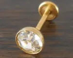 Elegant Gold Plated Crystal Nose Pin