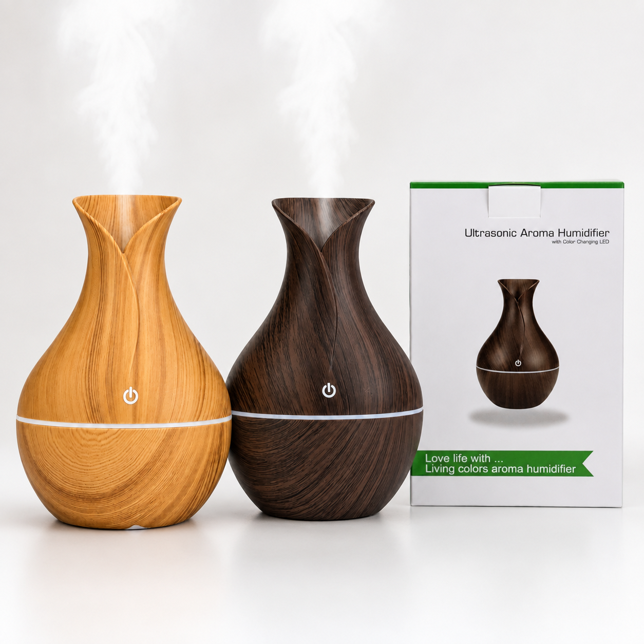 Wooden Finish Ultrasonic Aroma Humidifier