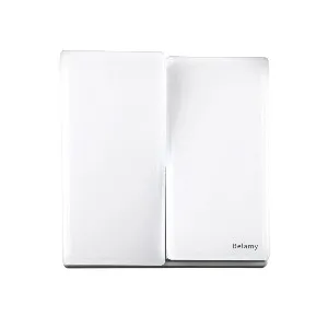 Belamy White 2 Gang 1 Way Switch | BE-148-SW