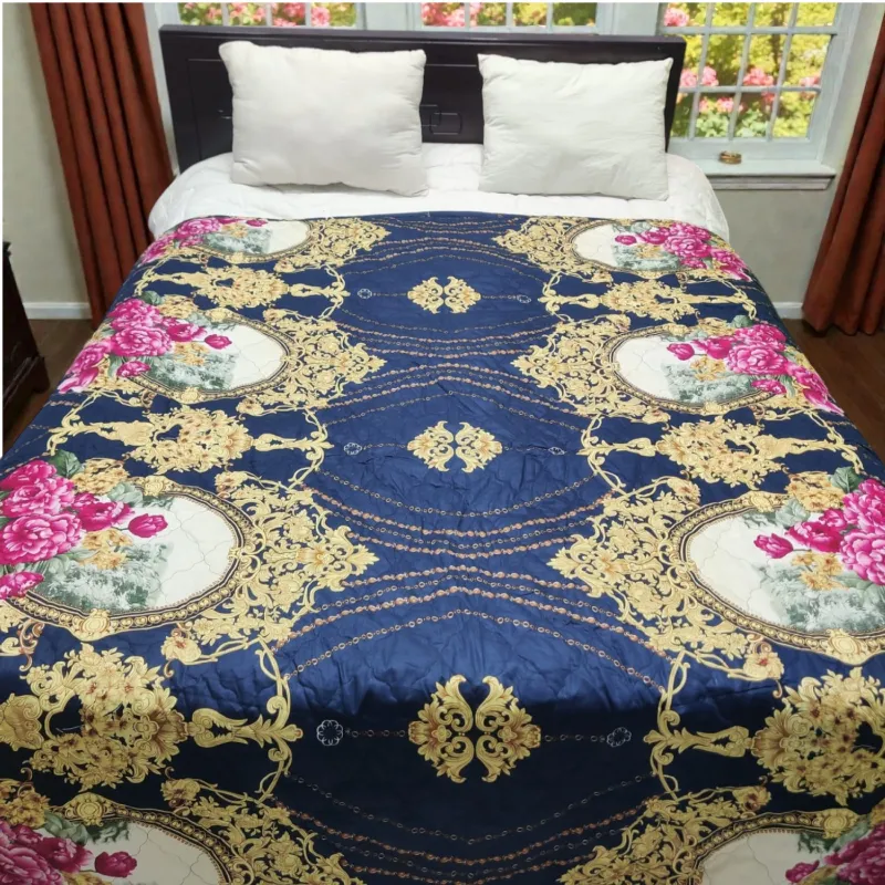 AC Katha with 2 Ounce Feather Touch Fibre Inner, Cotton Twill