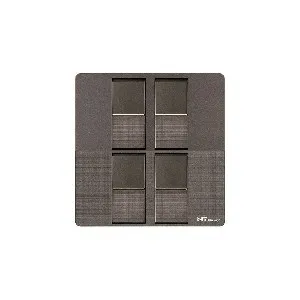 NT blu-ray Chrome Gray 4 Gang 1/2 Way Switch