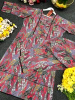 Women's Printed Cotton Two Piece with Lace Trim Salwar, M and XL