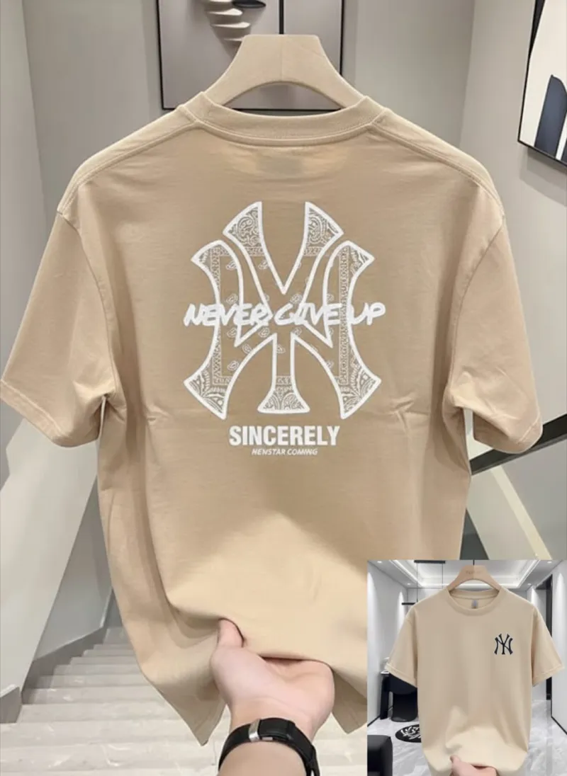 Men's Soft Breathable Drop Shoulder T-Shirt, 220 GSM, DTF Print