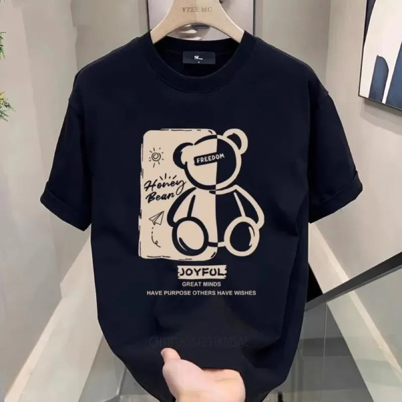 Men's and Women's Drop Shoulder Tee, 200-220 GSM Single Jersey Cotton