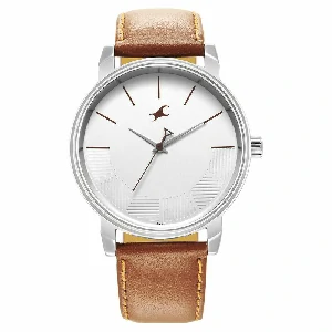 Fastrack NR3291SL02 Stunners Quartz Analog Silver Dial Leather Strap Watch