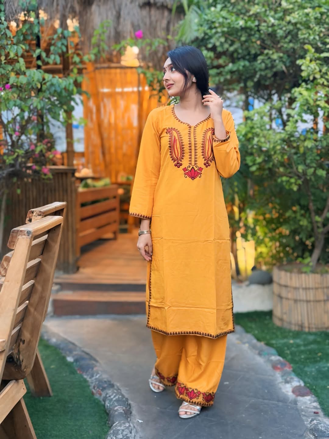 Kolka Design Co-Ord Two Piece in Embroidered Cotton, 34 to 44