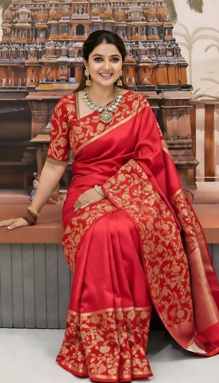 Rupkotha Katan Silk Saree with Boutique Design and Blouse