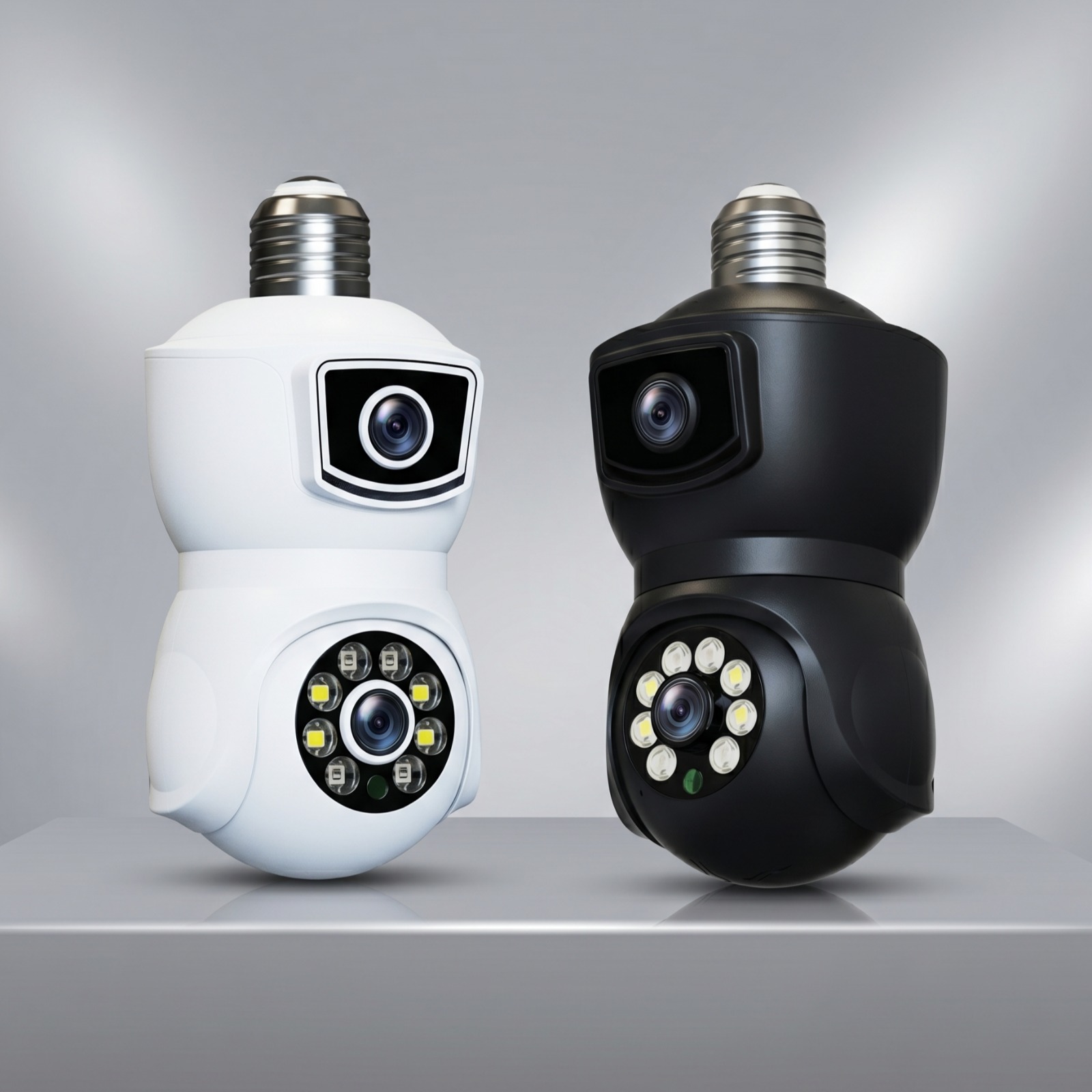 V380 E9 Dual Lens Bulb PTZ IP Camera.