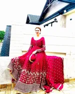 Weightless Georgette Sequin Three Piece with Heavy Work Orna