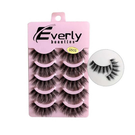 Everly Beauties 5Pair Series False Eyelash - G505 (China)