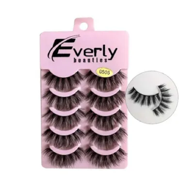 Everly Beauties 5Pair Series False Eyelash - G505 (China)