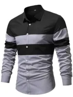 Men's Casual Cotton Shirt with Full Sleeves, Size L Only