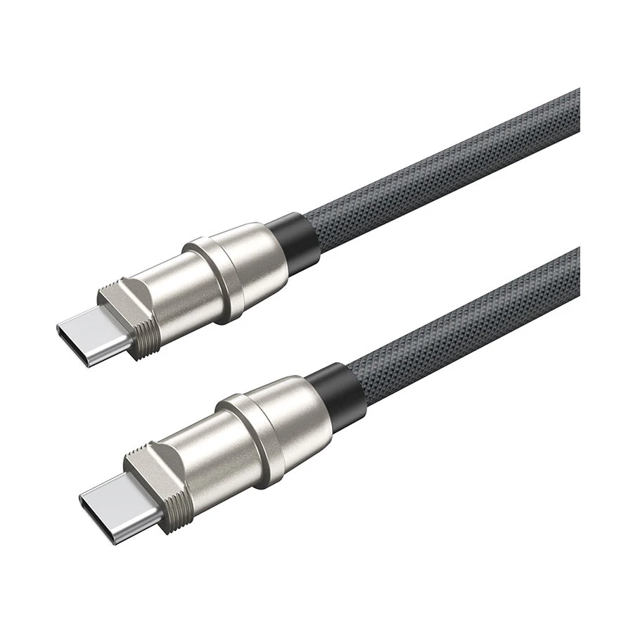 Bwoo BO-X310 60W USB-C to USB-C Cable with Phone Lanyard Dark Gray