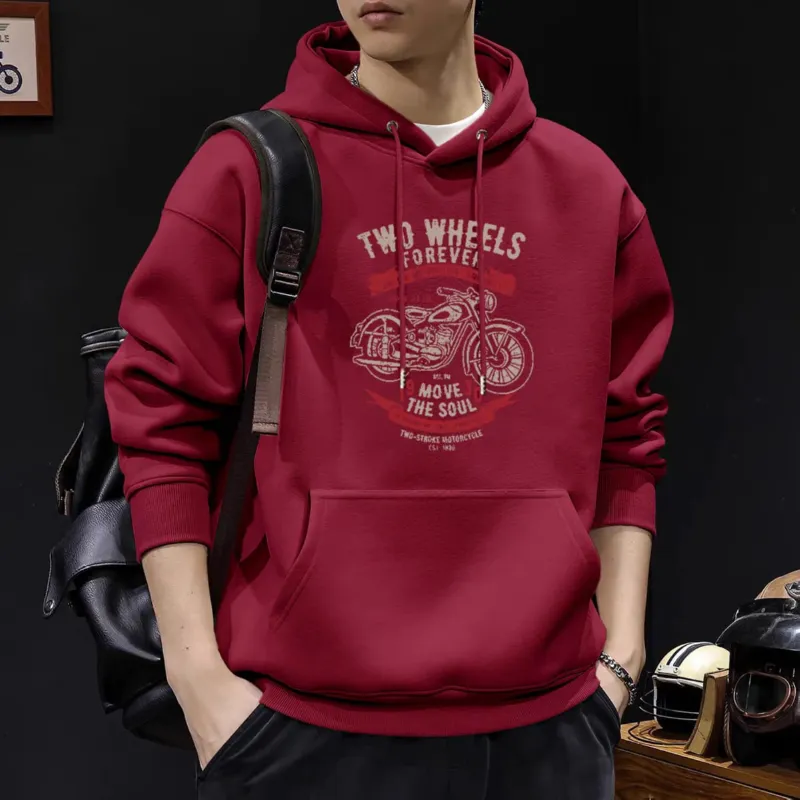 Men's Cotton Winter Hoodie, 320 GSM, Full Sleeve, 4 Colours