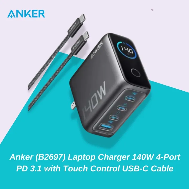 Anker B2697 140W 4-Port Charger with USB-C Cable