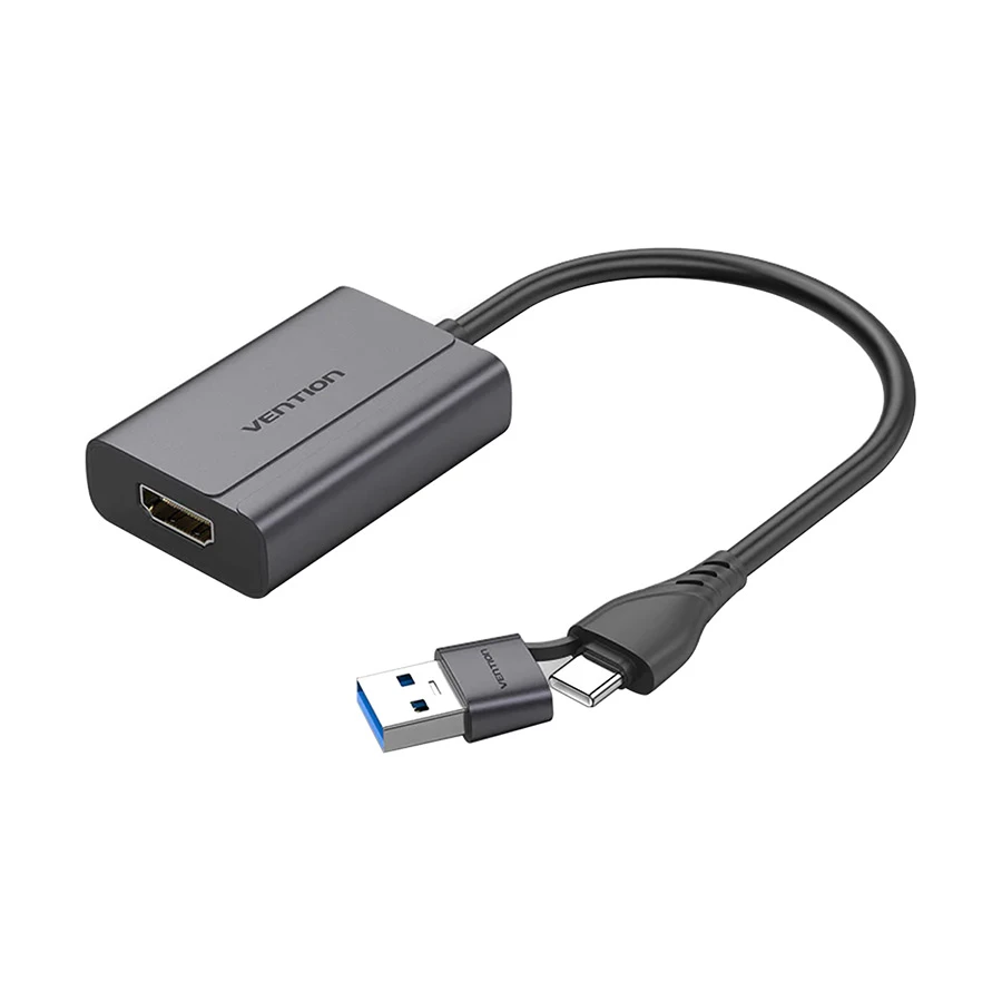 Vention ACYHB Type-C & USB to HDMI 1080p Converter 0.15m Gray