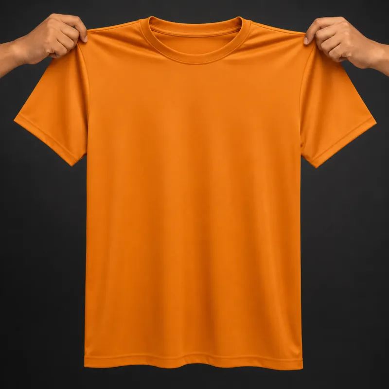 Premium Orange Jersey T-Shirt – Lightweight & Breathable