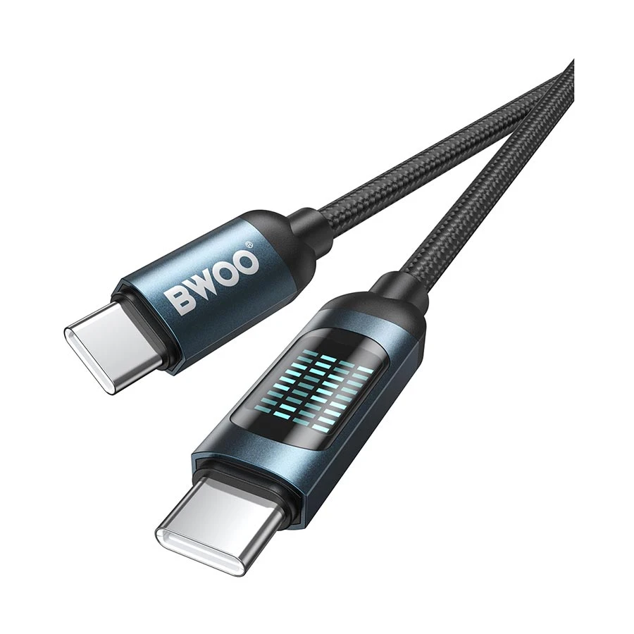 Bwoo BO-X304C-C 60W USB-C to USB-C Charging & Data Cable 1m Black