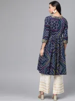 Readymade AC Cotton Printed Kurti with Butterfly Palazzo