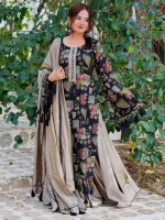 Readymade Digital Print Lace Three Piece, 6 Colours