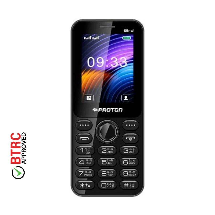 Proton Bird Black Feature Phone (Dual Sim)