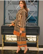 Cotton Silk Digital Print Two Piece, Sizes 36 to 42, 3 Colours