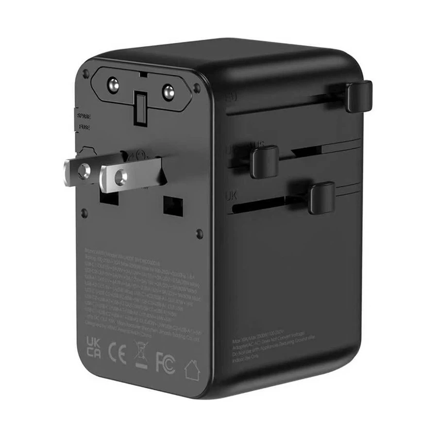 WiWU Warrior International 70W GaN Universal Travel Charger Black