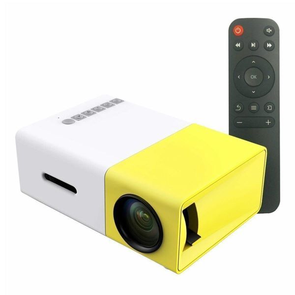 YG300 Portable Mini Projector 400 lumens Supports 1080P Audio HDMI USB Mini LED Projector