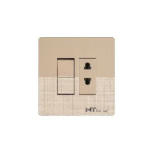 NT blu-ray Chrome Golden 10A 2 Pin MF Socket With Switch