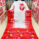 Hand-Painted Couple Set - Half Silk Saree & Dupion Silk Panjabi