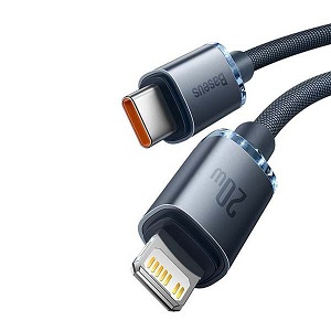 Baseus Crystal Shine Series 20W Fast Charging Type-C To Lightning Data Cable (CAJY000201)