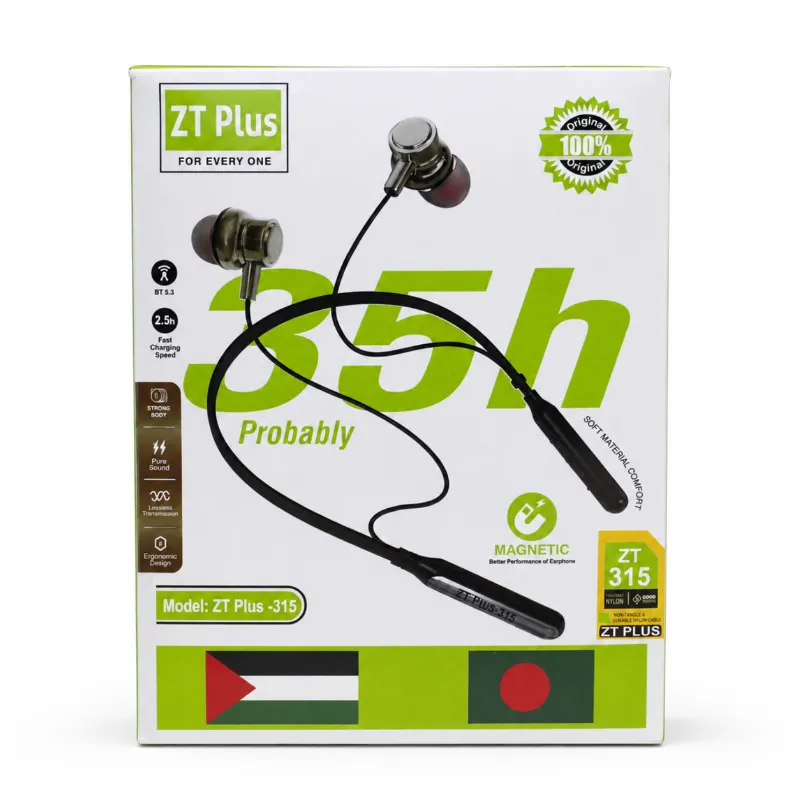 ZT Plus-315 Wireless Neckband Bluetooth Earphone 35H
