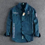 Men's Semi-Fit Cotton Shirt with Print, Sizes M, L and XL