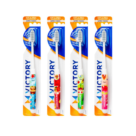 Victory Ultra Clean Soft & Spiral  Multicolor Toothbrush 4Pcs (Thailand)