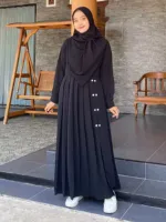 Aneya Kuchi Borka Set with Hijab, Cherry Fabric, 6 Colours