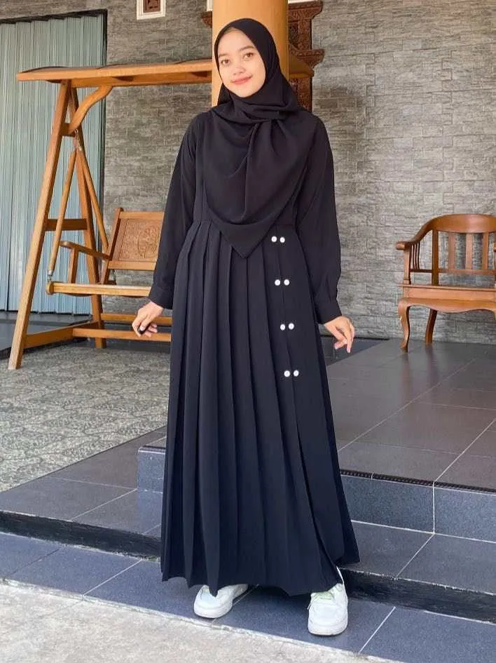Aneya Kuchi Borka Set with Hijab, Cherry Fabric, 6 Colours