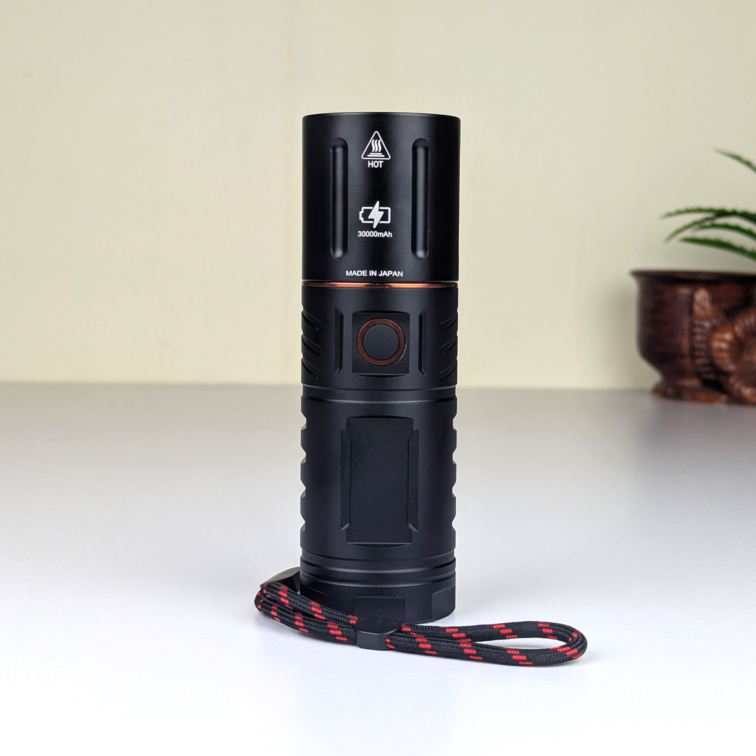 Rechargeable LED Flashlight with Telescopic Zoom & Power Bank Function