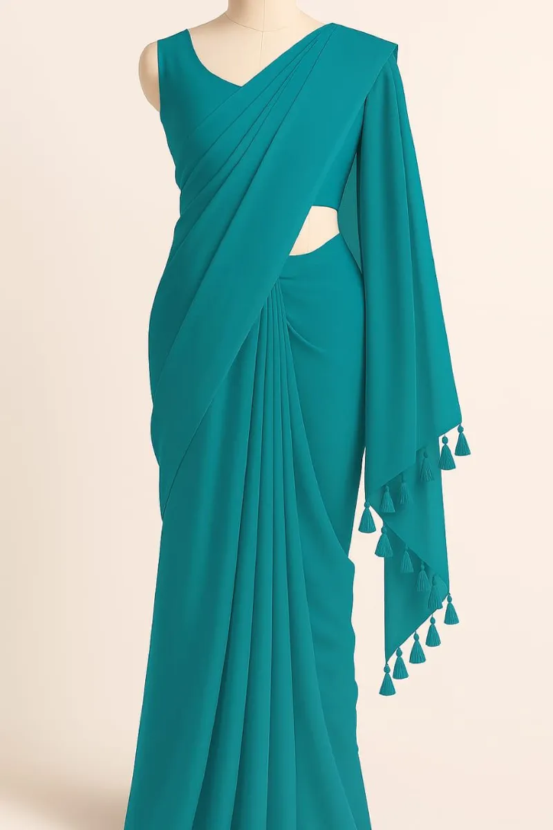 Weightless Georgette Saree with Matching Blouse Piece